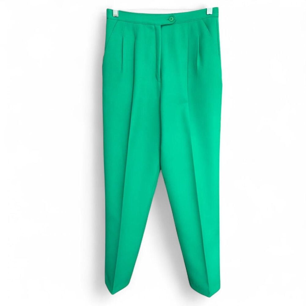 Vintage Haberdashery Green high waisted pleated trousers size 6P